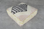 Artisan Moroccan Pouf – Handwoven Wool Floor Cushion