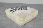 Artisan Moroccan Pouf – Handwoven Wool Floor Cushion