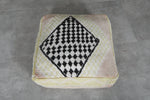 Artisan Moroccan Pouf – Handwoven Wool Floor Cushion