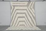 Handmade Moroccan Rug - 7x10 FT Geometric Cream and Gray | Luxe Berber Design