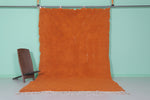 6.3 x 10.1 ft Moroccan Rug – Vibrant Orange Wool