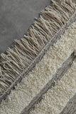 Handmade Moroccan Rug - 7x10 FT Geometric Cream and Gray | Luxe Berber Design
