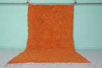 6.3 x 10.1 ft Moroccan Rug – Vibrant Orange Wool