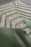 Handmade Moroccan Rug - 7x10 FT Geometric Cream and Gray | Luxe Berber Design