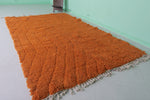 6.3 x 10.1 ft Moroccan Rug – Vibrant Orange Wool