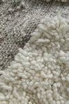 Handmade Moroccan Rug - 7x10 FT Geometric Cream and Gray | Luxe Berber Design