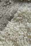 Handmade Moroccan Rug - 7x10 FT Geometric Cream and Gray | Luxe Berber Design