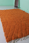 6.3 x 10.1 ft Moroccan Rug – Vibrant Orange Wool