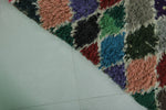 Moroccan Berber Rug 3 X 5.9 Feet - Vibrant Multicolor Diamond Shaggy Handmade Carpet