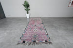 Vintage Moroccan rug  3.4 FT X 9.9 FT