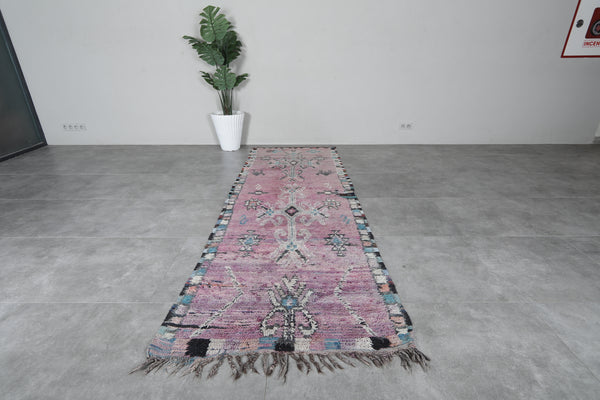 Vintage Moroccan rug  3.4 FT X 9.9 FT
