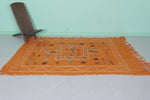 Orange Moroccan Handwoven Kilim 5 FT x 7.6 FT – Vibrant Traditional Wool Rug