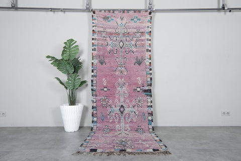 Vintage Moroccan rug  3.4 FT X 9.9 FT