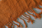 Orange Moroccan Handwoven Kilim 5 FT x 7.6 FT – Vibrant Traditional Wool Rug