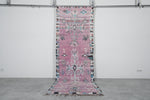 Vintage Moroccan rug  3.4 FT X 9.9 FT