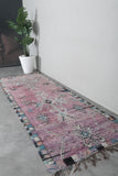 Vintage Moroccan rug  3.4 FT X 9.9 FT