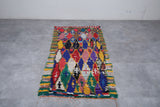 vintage Moroccan rug 3.5 X 6.1 Feet