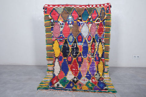 vintage Moroccan rug 3.5 X 6.1 Feet