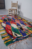 vintage Moroccan rug 3.5 X 6.1 Feet