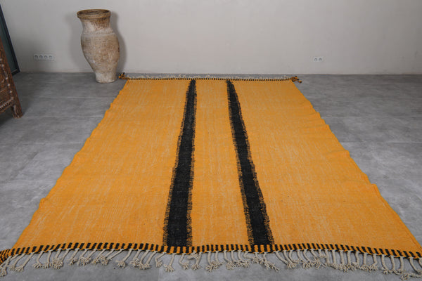 Handwoven Yellow Kilim Moroccan Rug