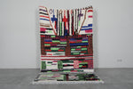 Colorful Moroccan rug 4.8 FT X 7.6 FT