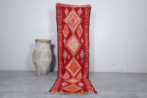Moroccan runner rug 2.7 X 9.2 Feet