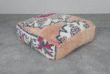 Stunning Moroccan kilim pouf - Vintage Berber Floor Cushion