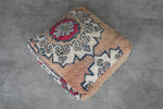 Stunning Moroccan kilim pouf - Vintage Berber Floor Cushion