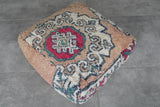 Stunning Moroccan kilim pouf - Vintage Berber Floor Cushion