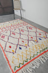 Colorful Moroccan rug 4.8 FT × 7.7 FT