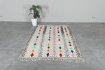 Colorful Moroccan rug 4.6 FT × 6.8 FT