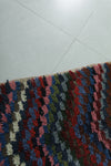 Colorful Moroccan Berber Rug 2.3 X 5.2 Feet - Handmade Zigzag Pattern