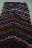 Colorful Moroccan Berber Rug 2.3 X 5.2 Feet - Handmade Zigzag Pattern