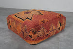 Tribal Moroccan Wool Floor Cushion – Handmade Kilim Pouf