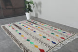 Colorful Moroccan rug 4.6 FT × 6.8 FT