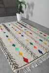 Colorful Moroccan rug 4.6 FT × 6.8 FT