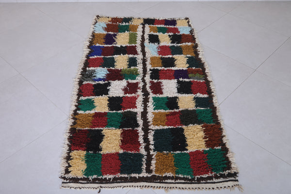 Moroccan berber rug – 2.9 x 5.3 ft | Bold color block design