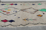 Colorful berber rug 4.7 FT × 7.2 FT