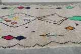 Colorful berber rug 4.7 FT × 7.2 FT