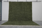 Handmade Custom Green Moroccan Rug – Solid Color Design