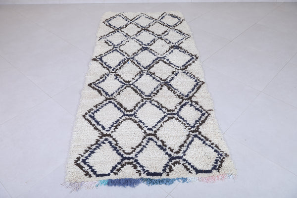 Moroccan berber rug – 3.2 x 7.5 ft | Diamond lattice shag