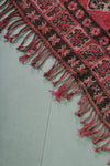 Handmade Moroccan Rug - 3.8 FT X 6.7 FT, Rich Red Geometric Design