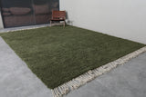 Handmade Custom Green Moroccan Rug – Solid Color Design