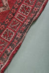 Handmade Moroccan Rug - 3.8 FT X 6.7 FT, Rich Red Geometric Design