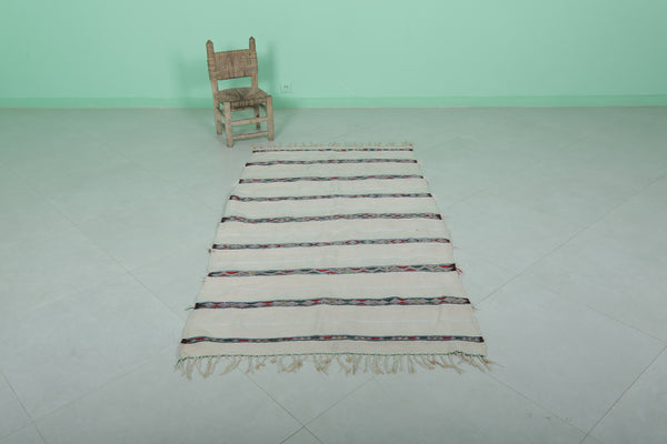 Wedding Moroccan blanket – 3.7 FT x 6.6 FT | Handwoven berber wool rug