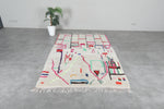 Colorful wool rug 4.9 FT × 8.1 FT