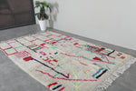 Colorful wool rug 4.9 FT × 8.1 FT