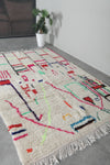 Colorful wool rug 4.9 FT × 8.1 FT