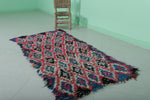 Colorful Moroccan Berber Rug 2.7 X 5.5 Feet - Vibrant Diamond Pattern