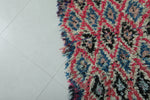 Colorful Moroccan Berber Rug 2.7 X 5.5 Feet - Vibrant Diamond Pattern